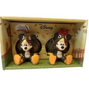 Disney Ceramic Hand-Painted Mickey and Minnie Mouse Salt & Pepper Shakers Gift B
